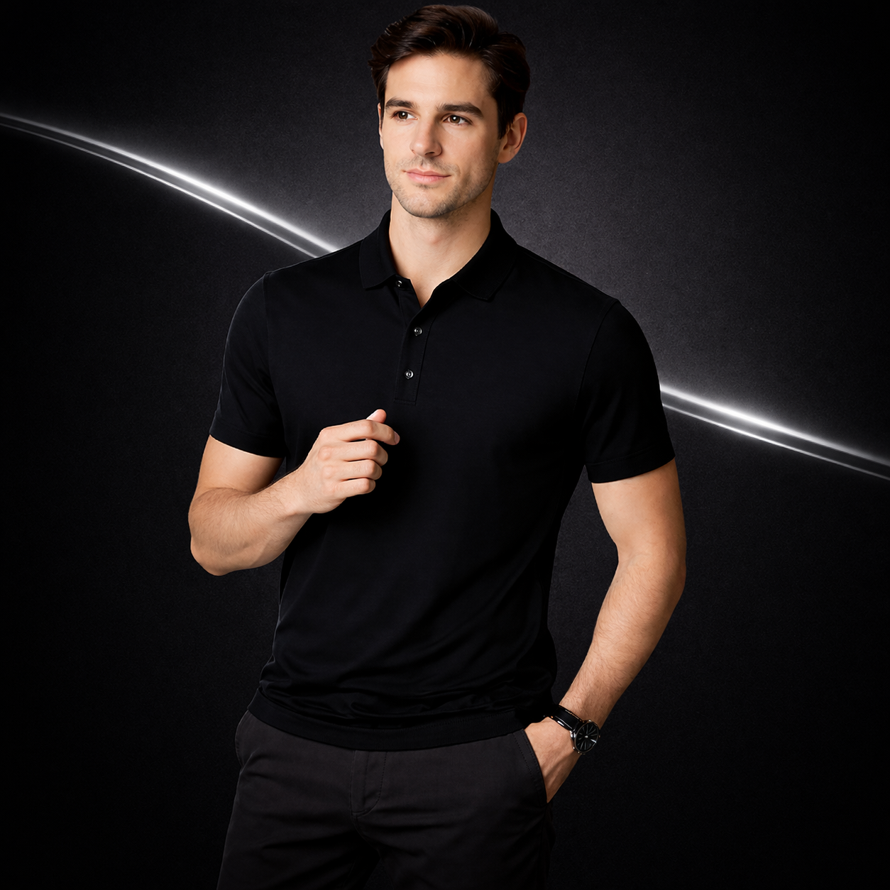 Modelo usando Polo Elegant RV BRASIL